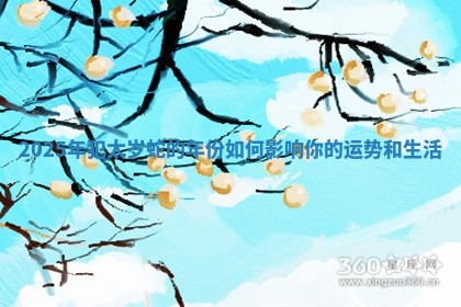 2025年犯太岁蛇的年份如何影响你的运势和生活