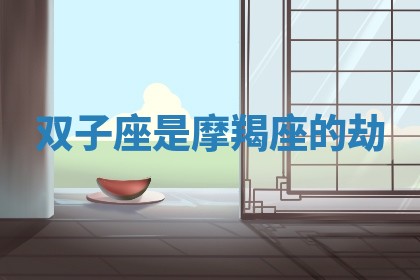 双子座是摩羯座的劫