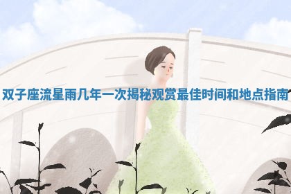 双子座流星雨几年一次揭秘 观赏最佳时间和地点指南