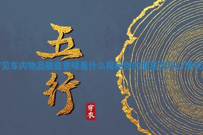 梦见车内物品被盗意味着什么揭秘你的潜意识与心理状态 梦见车内物品被盗意味着什么揭秘你的潜意识与心理状态