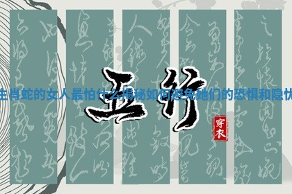 生肖蛇的女人最怕什么揭秘如何避免她们的恐惧和隐忧